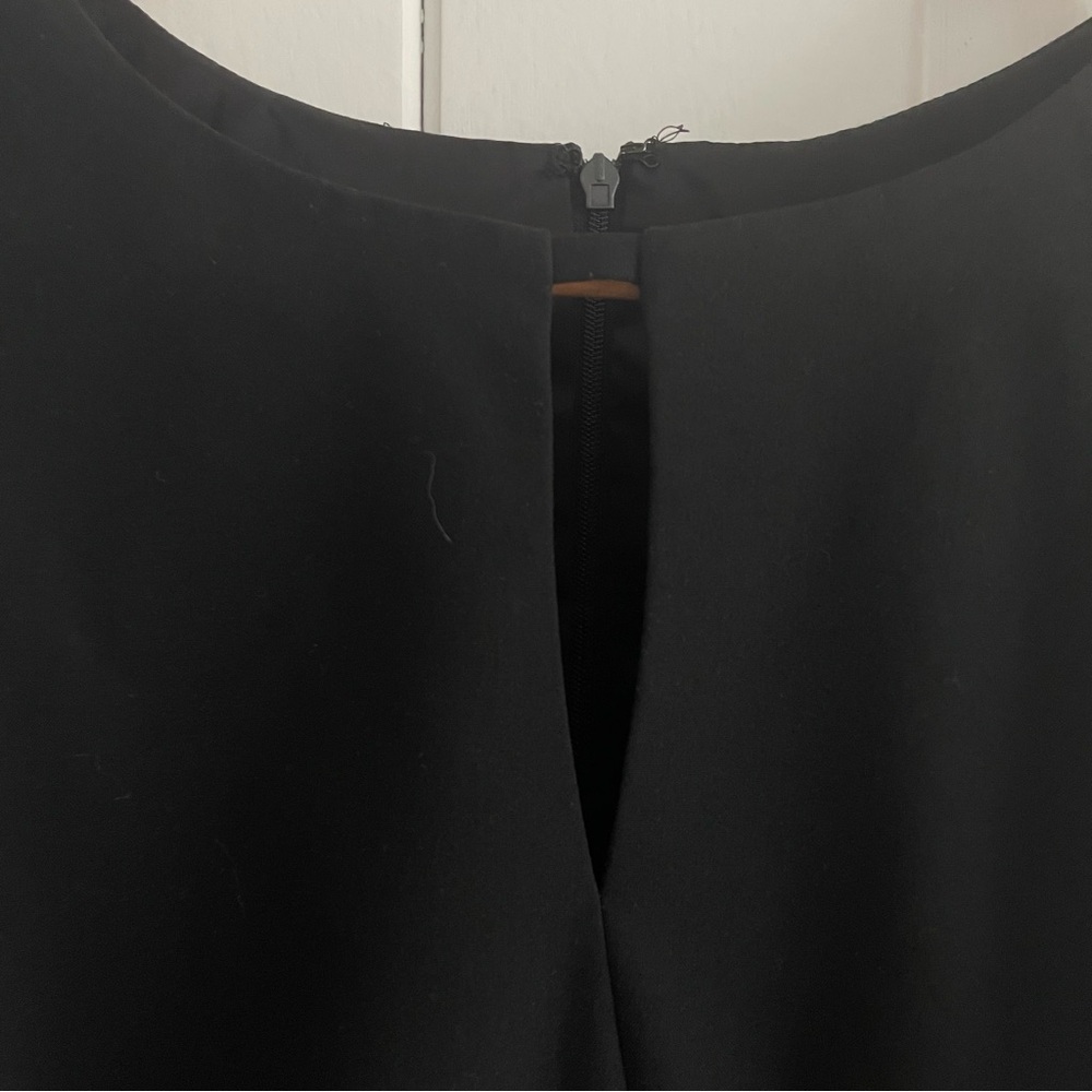 Alex Marie Black Sleeveless Sheath Midi Dress Cutout Minimalist Classic - Picture 4 of 8
